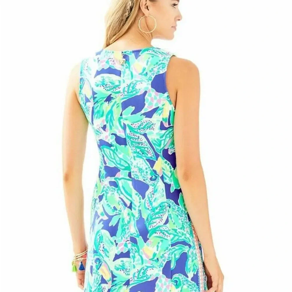 LILLY PULITZER MILA SHIFT DRESS WAKE UP CALL BECKON BLUE SIZE SMALL - Picture 2 of 8